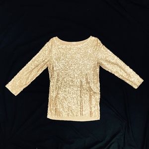 J.Crew Rose Gold Sequin Top